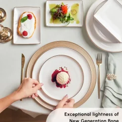 Online Santo 18-Piece Bone China Dinner Set for 6 People, White See All Dinner Sets|Bone China Dinner Sets