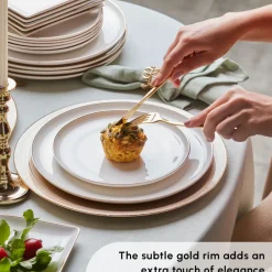 Online Santo 18-Piece Bone China Dinner Set for 6 People, White See All Dinner Sets|Bone China Dinner Sets