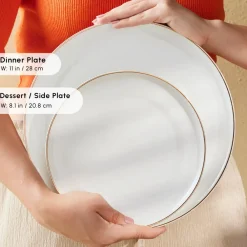 Online Santo 18-Piece Bone China Dinner Set for 6 People, White See All Dinner Sets|Bone China Dinner Sets