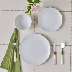 Best Scalloped 18-Piece Porcelain Dinner Set for 6 People, White See All Dinner Sets|Porcelain Dinner Sets