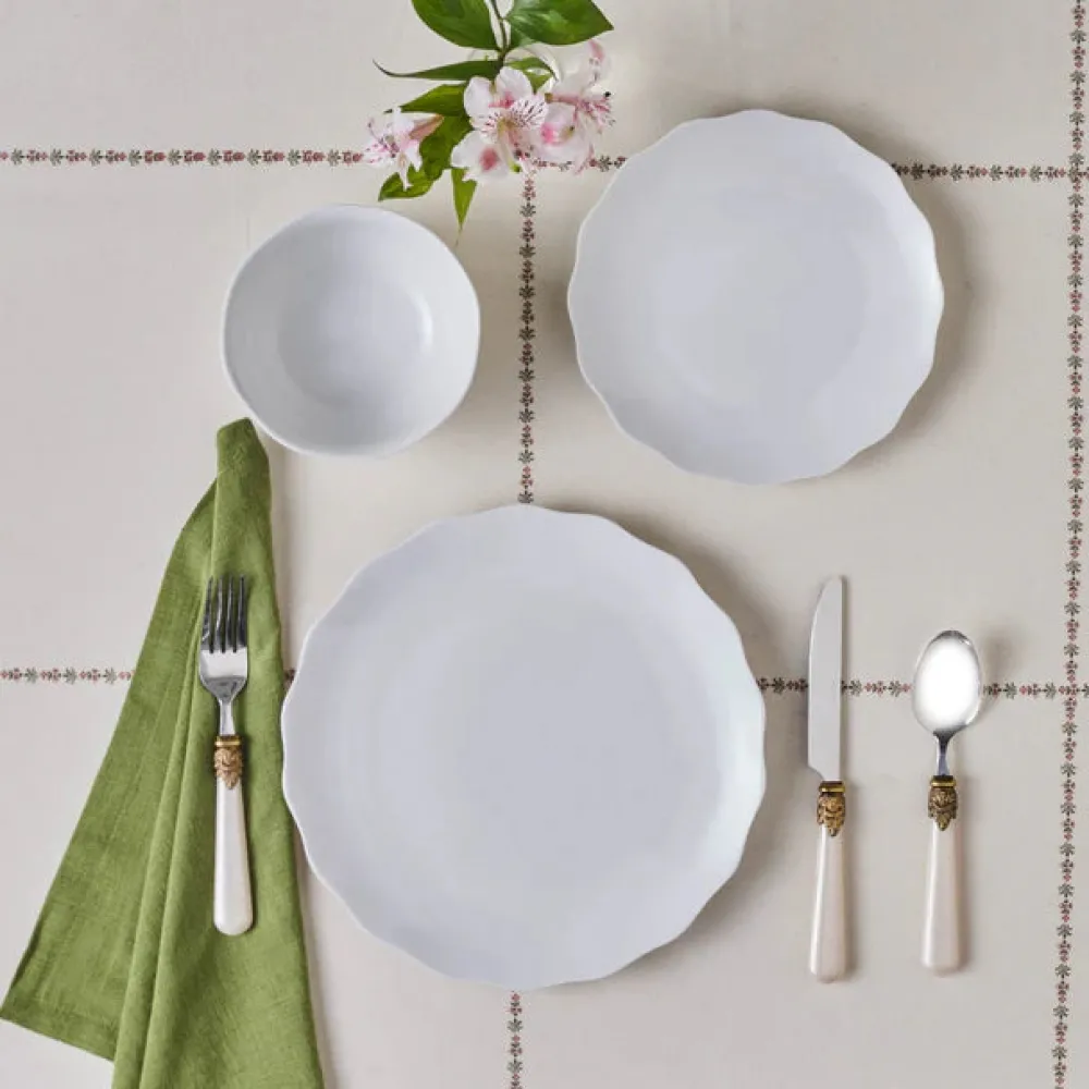 Best Scalloped 18-Piece Porcelain Dinner Set for 6 People, White See All Dinner Sets|Porcelain Dinner Sets