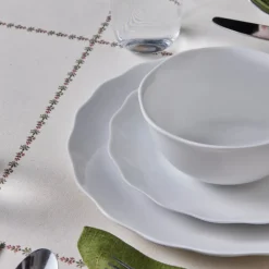 Best Scalloped 18-Piece Porcelain Dinner Set for 6 People, White See All Dinner Sets|Porcelain Dinner Sets