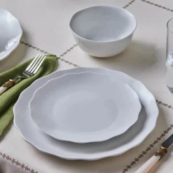 Best Scalloped 18-Piece Porcelain Dinner Set for 6 People, White See All Dinner Sets|Porcelain Dinner Sets
