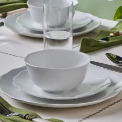 Best Scalloped 18-Piece Porcelain Dinner Set for 6 People, White See All Dinner Sets|Porcelain Dinner Sets