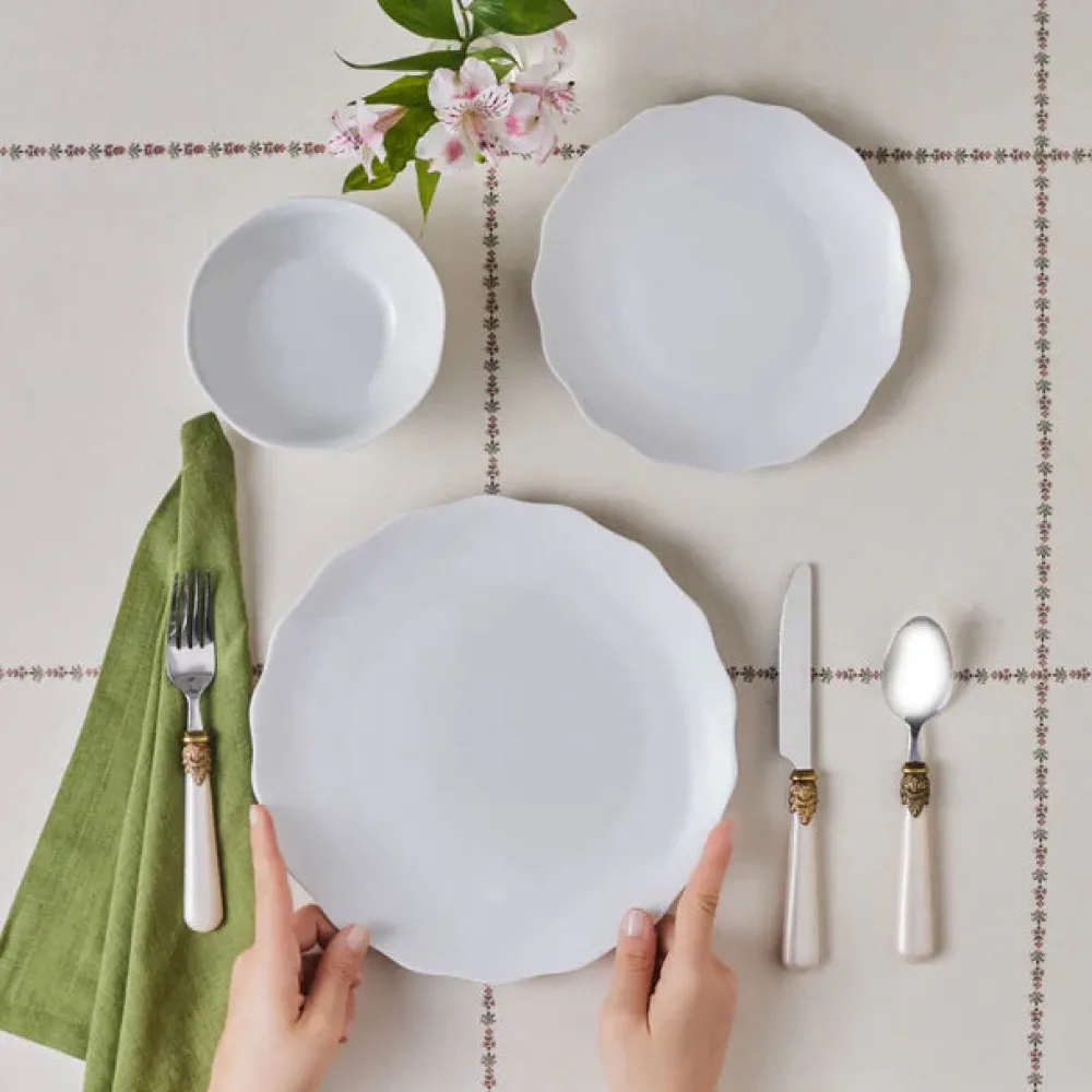 Best Scalloped 18-Piece Porcelain Dinner Set for 6 People, White See All Dinner Sets|Porcelain Dinner Sets