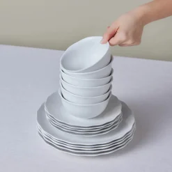 Best Scalloped 18-Piece Porcelain Dinner Set for 6 People, White See All Dinner Sets|Porcelain Dinner Sets