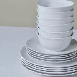 Best Scalloped 18-Piece Porcelain Dinner Set for 6 People, White See All Dinner Sets|Porcelain Dinner Sets