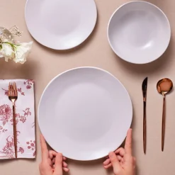 Online Scarlet 18-Piece Stoneware Dinner Set for 6 People, White See All Dinner Sets|Stoneware Dinner Sets