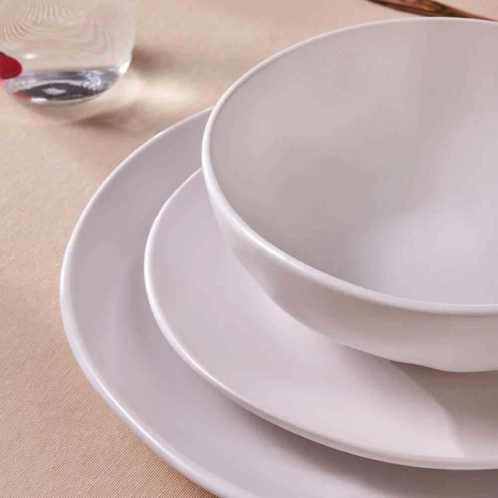 Online Scarlet 18-Piece Stoneware Dinner Set for 6 People, White See All Dinner Sets|Stoneware Dinner Sets