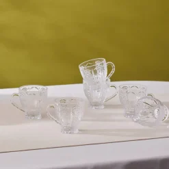 Best Seda 6-Piece Glass Tea Cup Set, 180ml, Transparent Tea Set|Turkish Tea Sets