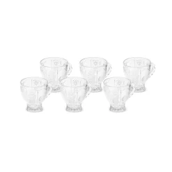 Best Seda 6-Piece Glass Tea Cup Set, 180ml, Transparent Tea Set|Turkish Tea Sets