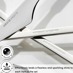 Sale Sedir 84-Piece Stainless Steel Cutlery Set for 12 People, Silver Cutlery Sets