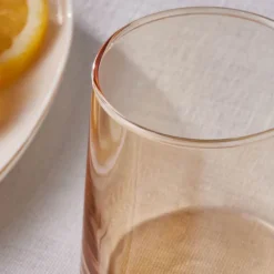 Outlet Serene 7-Piece Tumbler Glass Set, Amber Tumbler Glasses