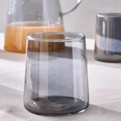 New Serene 7-Piece Tumbler Glass Set, Anthracite Tumbler Glasses