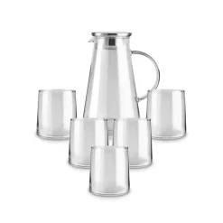 New Serene 7-Piece Tumbler Glass Set, Anthracite Tumbler Glasses