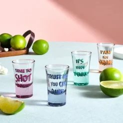 Discount Shotless 4-Piece Shot Glass Set for 4 People, 34ml, Multi Mixed Glass Sets|Tumbler Glasses