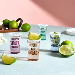 Discount Shotless 4-Piece Shot Glass Set for 4 People, 34ml, Multi Mixed Glass Sets|Tumbler Glasses