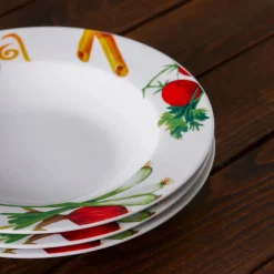 Sale Sicilia 5-Piece Porcelain Pasta Set for 4 People, White Multi Serving Platters