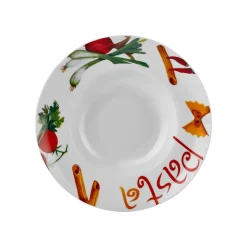 Sale Sicilia 5-Piece Porcelain Pasta Set for 4 People, White Multi Serving Platters