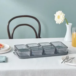 Sienna 6 Piece Breakfast Storage Container Set, Black Transparent Storage Containers