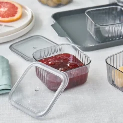 Sienna 6 Piece Breakfast Storage Container Set, Black Transparent Storage Containers