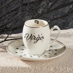 Hot Signs of the Zodiac Virgo Porcelain Espresso Turkish Coffee Cup, 90ml, Multi Espresso & Turkish Coffee Cup Sets
