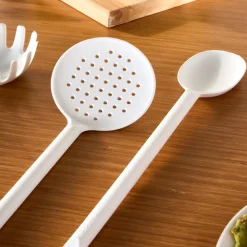 Simple 5-Piece Utensil Set, White Kitchen Utensils