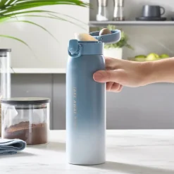 Clearance Skyfall Leak-Proof Stainless Steel Flask, 500ml, Blue Stainless Steel Flasks