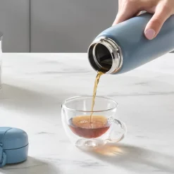 Clearance Skyfall Leak-Proof Stainless Steel Flask, 500ml, Blue Stainless Steel Flasks