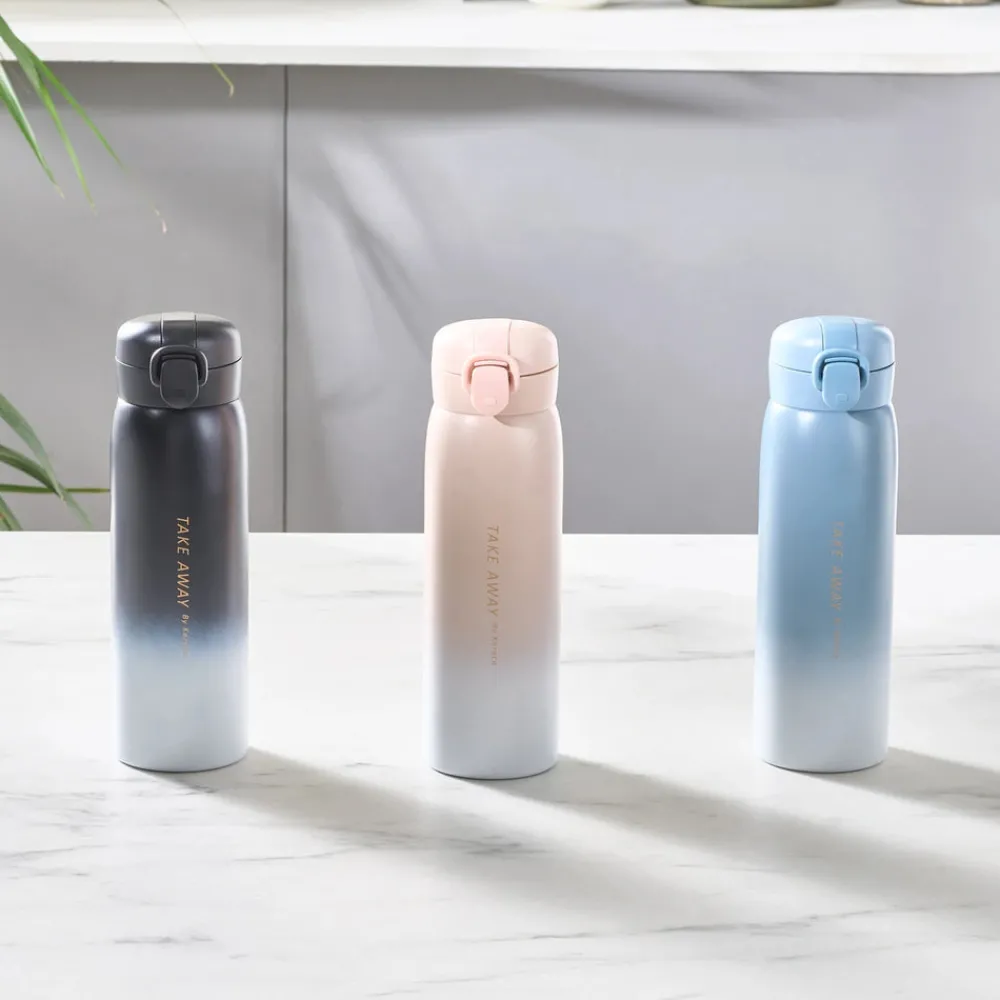 Clearance Skyfall Leak-Proof Stainless Steel Flask, 500ml, Blue Stainless Steel Flasks