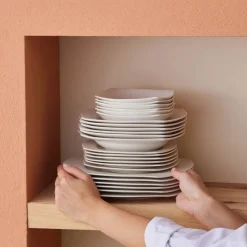 Discount Square Bone China Fancy Embossed 53-Piece Porcelain Dinner Set for 12 People, White See All Dinner Sets|Bone China Dinner Sets