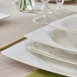 Sale Square Bone China Mensa 24-Piece Dinner Set for 6 People, See All Dinner Sets|Bone China Dinner Sets