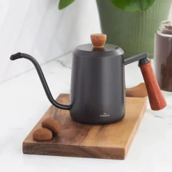 Stainless Steel Coffee Kettle, 600ml, Black Chestnut Cafetieres