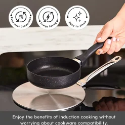 Sale Stainless Steel Induction Hob Plate Adapter, 19cm, Grey Induction Cookware