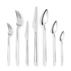 Hot Stark 84-Piece 316+ Stainless Steel Cutlery Set for 12 People, Silver Cutlery Sets