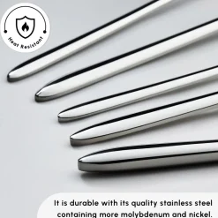 Hot Stark 84-Piece 316+ Stainless Steel Cutlery Set for 12 People, Silver Cutlery Sets