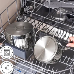 Outlet Stella Stainless Steel Teapot Set, XL, Silver Turkish Teapots