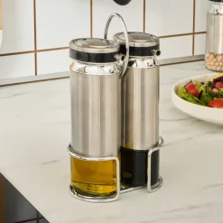 Outlet Stellum 3 Piece Glass Oil and Vinegar Bottle Set, Oil & Vinegar Bottles