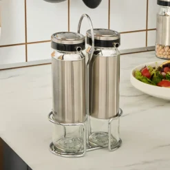 Outlet Stellum 3 Piece Glass Oil and Vinegar Bottle Set, Oil & Vinegar Bottles