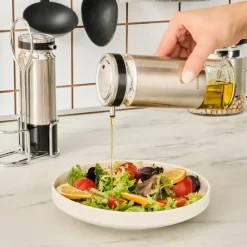 Outlet Stellum 3 Piece Glass Oil and Vinegar Bottle Set, Oil & Vinegar Bottles