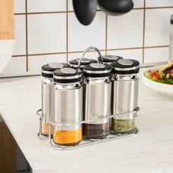 Discount Stellum 6-Piece Spice Jar Set, Spice Jars