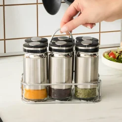 Discount Stellum 6-Piece Spice Jar Set, Spice Jars