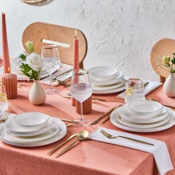 New Stream Bone China Saturn 24-Piece Dinner Set for 6 People, Gold See All Dinner Sets|Bone China Dinner Sets