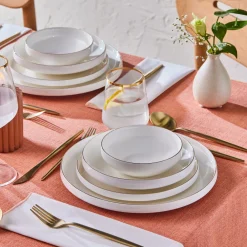 New Stream Bone China Saturn 24-Piece Dinner Set for 6 People, Gold See All Dinner Sets|Bone China Dinner Sets