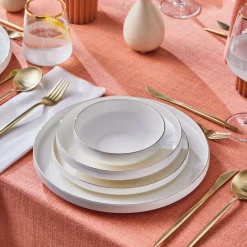 New Stream Bone China Saturn 24-Piece Dinner Set for 6 People, Gold See All Dinner Sets|Bone China Dinner Sets
