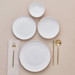 New Stream Bone China Saturn 24-Piece Dinner Set for 6 People, Gold See All Dinner Sets|Bone China Dinner Sets