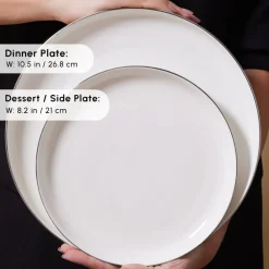 Discount Stream Bone China Favaro 53-Piece Dinner Set for 12 People, Platin See All Dinner Sets|Bone China Dinner Sets