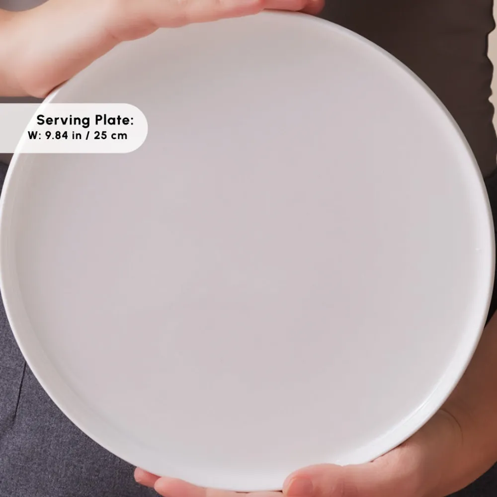 Discount Stream Bone China Sunset 34-Piece Serveware Set for 6 People, White Forever Bone China Serveware Sets|See All Serveware Sets