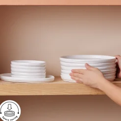 Discount Stream Bone China Sunset 34-Piece Serveware Set for 6 People, White Forever Bone China Serveware Sets|See All Serveware Sets