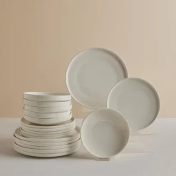 Sale Stream Bone China Felix XL 18-Piece China Dinner Set for 6 People, White See All Dinner Sets|Bone China Dinner Sets